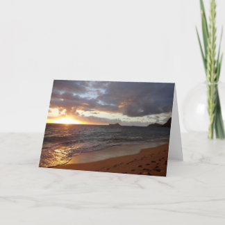 Epische Waimanalo Sonnenaufgang-Grußkarte Karte