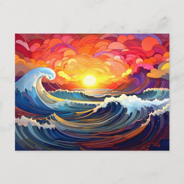 Epische Waves 1 Postkarte (Vorderseite)