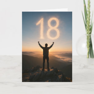 Epischer 18. Geburtstag Berg Sonnenaufgang Karte