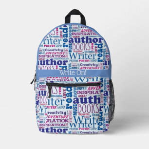 Epischer Autoren-Stolz Wortreiche Typografie Muste Bedruckter Rucksack