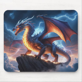 Epischer Blitz-Drache Fantasy-Gaming-Mauspad Mousepad