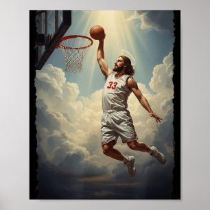 Epischer Göttlicher Dunkel Jesus auf dem Heiligen  Poster