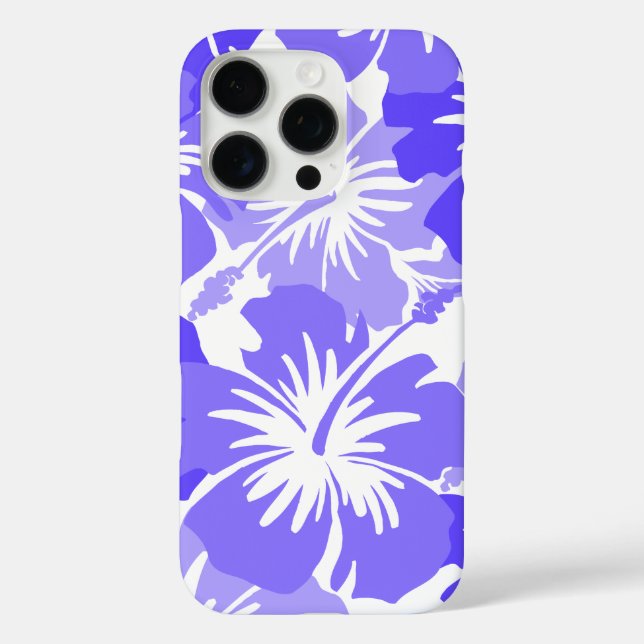 Epischer Hibiskus Hawaiian Floral Aloha Shirt Lila iPhone 16 Pro Hülle (Rückseite)