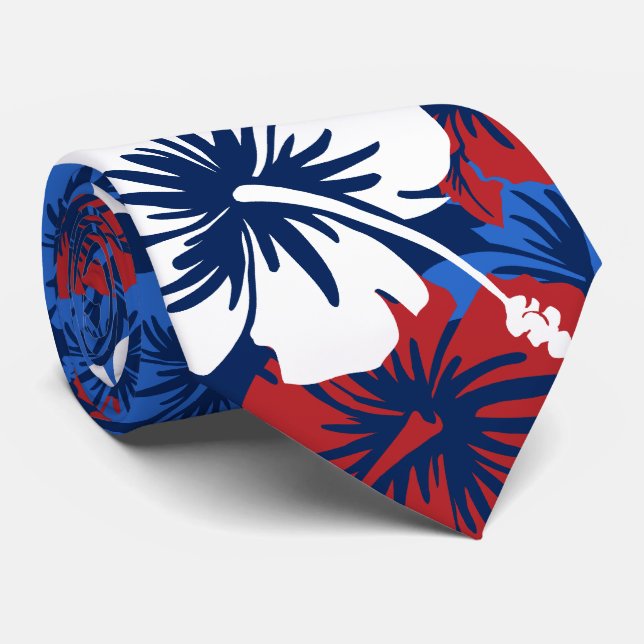 Epischer Hibiskus-hawaiisches mit Krawatte (Gerollt)