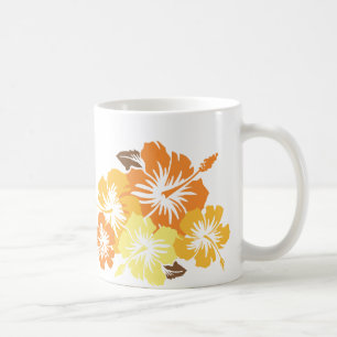 "Epischer Hibiskus" in orangener Tasse
