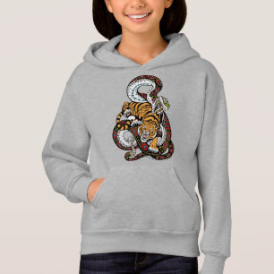 Epischer Kampf: Tiger gegen Schlange Kunst Hoodie