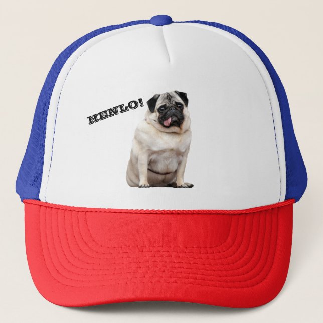 epischer Mops henlo Hut Truckerkappe (Vorderseite)
