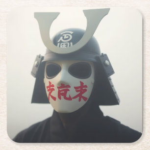 epischer Samurai Rechteckiger Pappuntersetzer