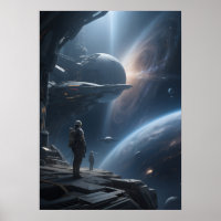 Epischer Weltraumspaziergang Blick auf die Galaxie