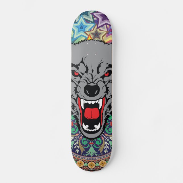 Epischer Wolf Skateboard (Vorderseite)