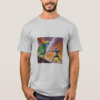 Epischer Zusammenstoß: Dunkler Silber Surfer vs. C T-Shirt