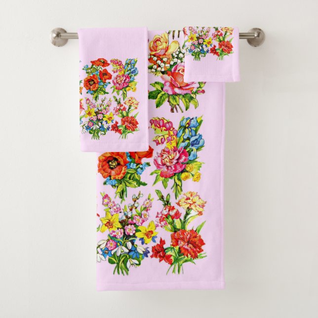 episches Blume Badhandtuch Set (Insitu)