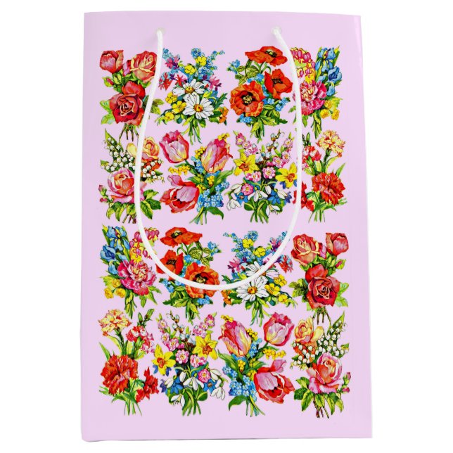 episches Blume Mittlere Geschenktüte (Vorderseite)