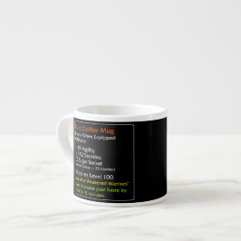 Episches Kaffee-Tasse Espresso-Schwarzes Espressotasse