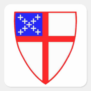 Episkopalschild Quadratischer Aufkleber