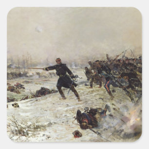 Episode des Krieges von 1870 Quadratischer Aufkleber