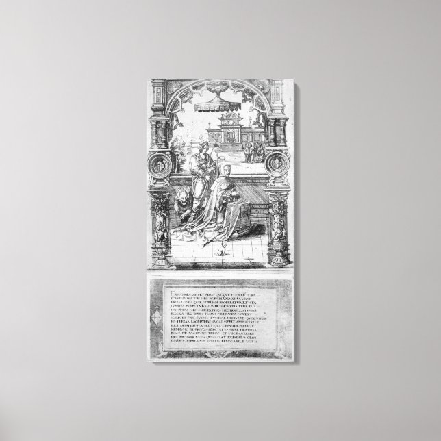 Epitaph von Margaret von Österreich Leinwanddruck (Vorderseite)