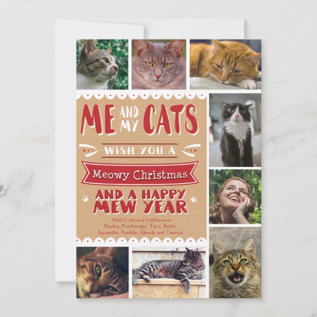 EPOS ich und meine Katzen-Weihnachts12x18 Karte (8 (Vorderseite)