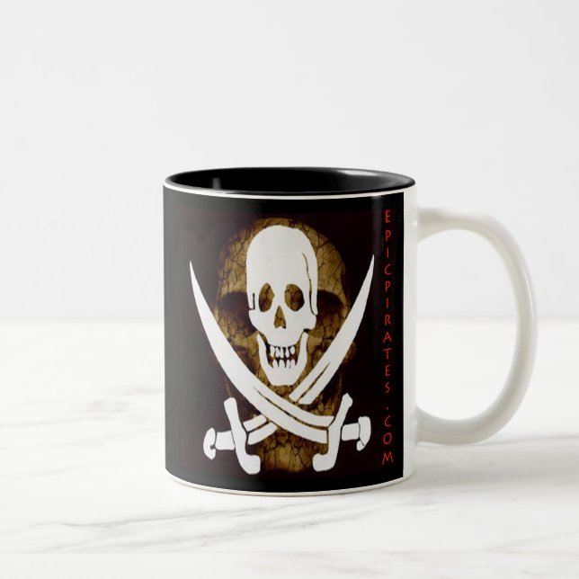 Epos kapert Fahne #5 Zweifarbige Tasse (Rechts)