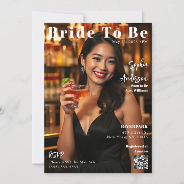 Épouse De Couverture De Magazine À Être Invitation (Devant)