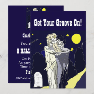 Épouse de squelette et Invitation d'Halloween Groo
