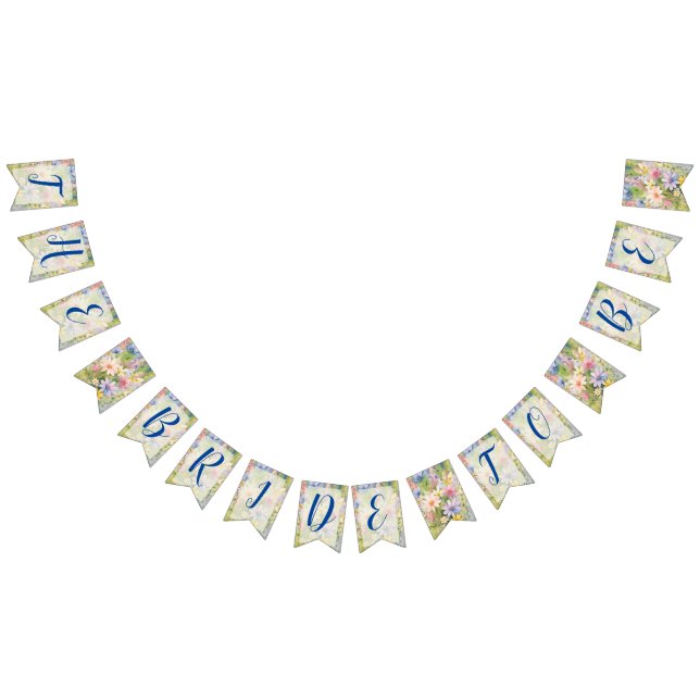 Épouse Pour Être Fleurs sauvages Aquarelle Drapeau (Tout)