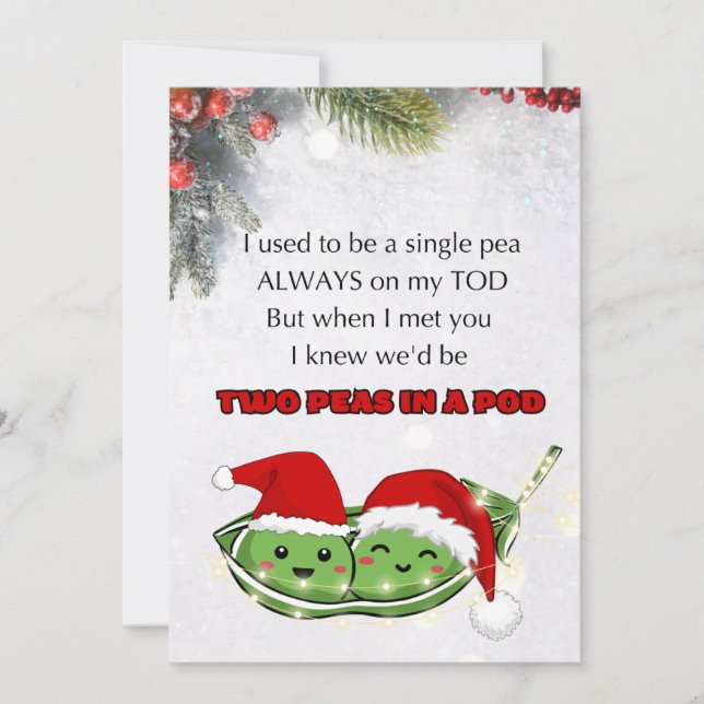 Épouse romantique Joyeux Noël Carte de voeux (Devant)