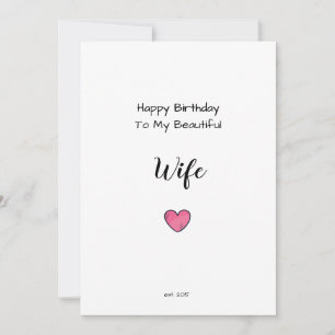 Épouse, tu me manques, carte d'anniversaire romant