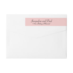 Épouser des étiquettes de adresse de quartz rose