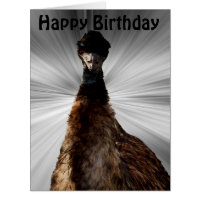 Epouvantable Emu Stare Down, Jumbo Carte Anniversa