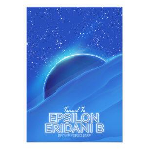 Epsilon Eridani b Sci-Fi-Reiseposter Fotodruck