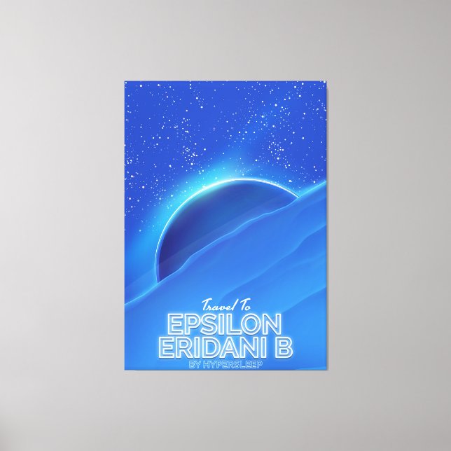 Epsilon Eridani b sci-fi Reiseposter Leinwanddruck (Vorderseite)