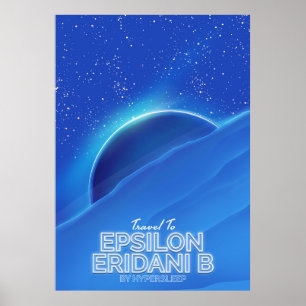 Epsilon Eridani b Science-Fiction-Reiseposter Poster