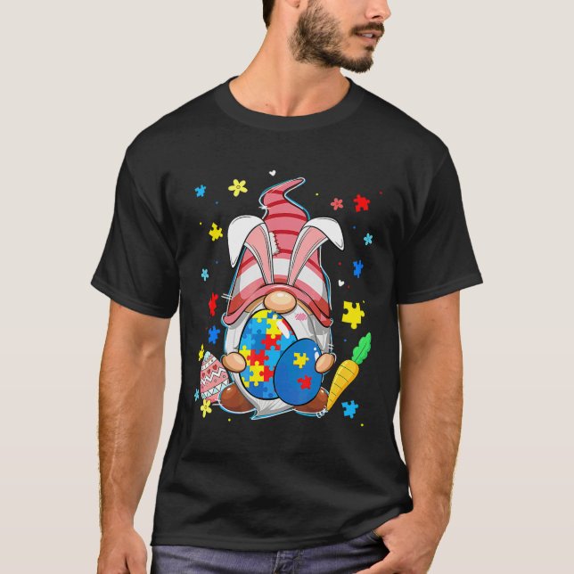 Ept versteht Liebe Gnome Autismus Bewusstsein Oste T-Shirt (Vorderseite)