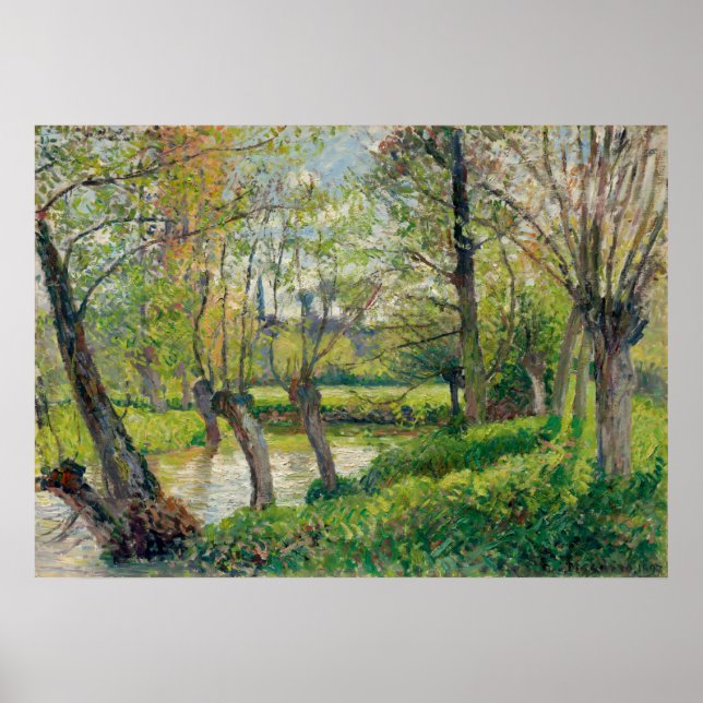 Epte in Eragny, Sonnenuntergang durch Camille Piss Poster (Vorne)