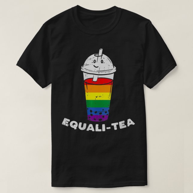 Equalitea Rainbow Boba Blubble Milk Tee Gay (Design vorne)