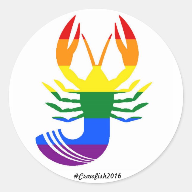 Equality Crawfish Runder Aufkleber (Vorderseite)