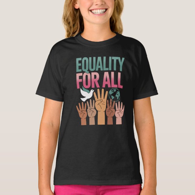 Equality For All – Human Rights Day 2025 T-Shirt (Vorderseite)