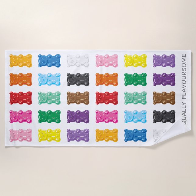 Equality Gummy Bears Beach Handtuch (Vorderseite)