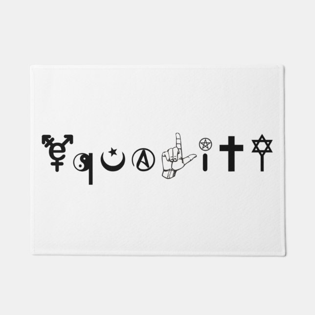 Equality Symbols Light Door Mat Fußmatte (Vorderseite)