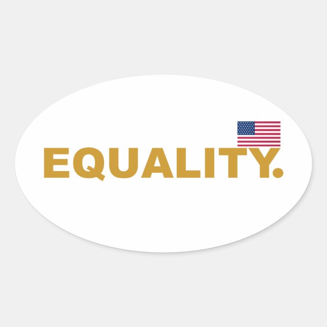 Equality USA Collection 2 Ovaler Aufkleber (Vorderseite)