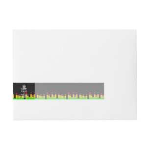 Equalizer DJ BEHALTE CALM und Ihren kreativen Text Rundum-Adressaufkleber