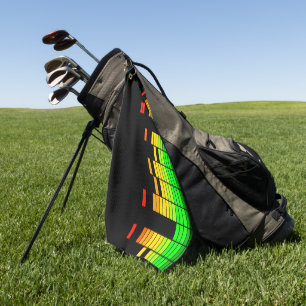Equalizer Vibes von der Beat of DJ Music Black Golfhandtuch