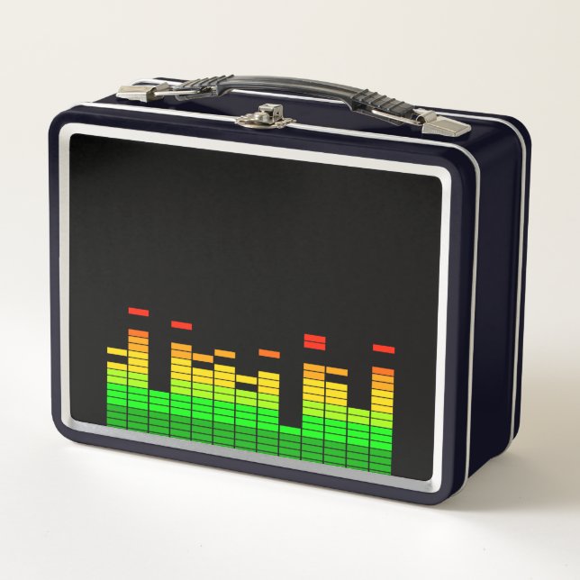 Equalizer Vibes von der Beat of DJ Music Metall Brotdose (Vorderseite)