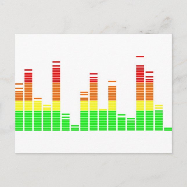 Equalizer white postkarte (Vorderseite)