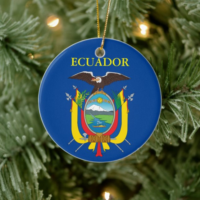 Equateur Ornement de Noël en céramique (Arbre)