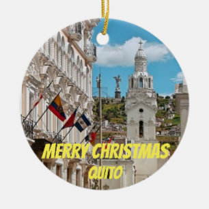 Equateur : Ornement de Noël Panoramique Quito