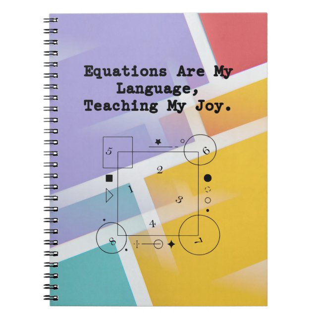 Equations My Language | Teaching My Joy Math Notizblock (Vorderseite)