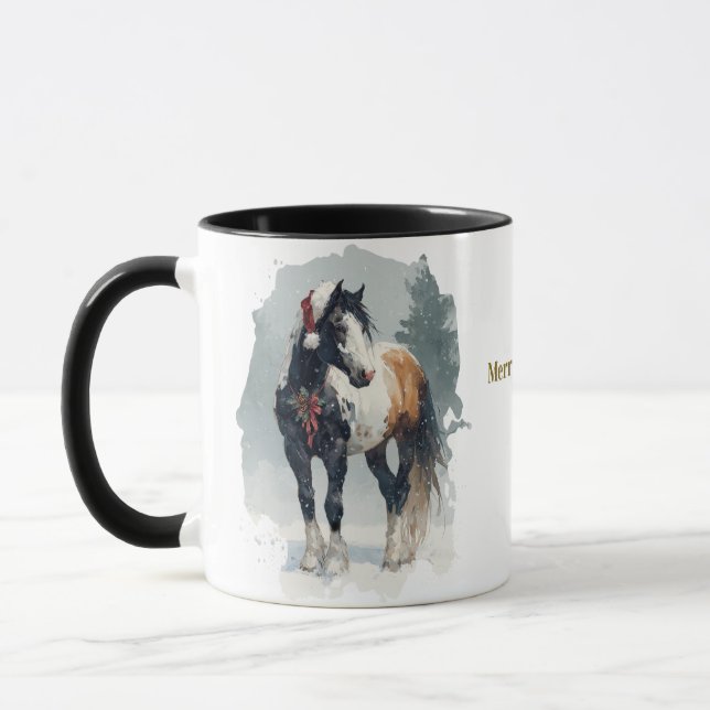 Equestrian Christmas Coffee Mug (Gauche)