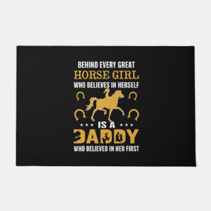 Equestrian Gift Behind Every Great Horse Girl Fußmatte